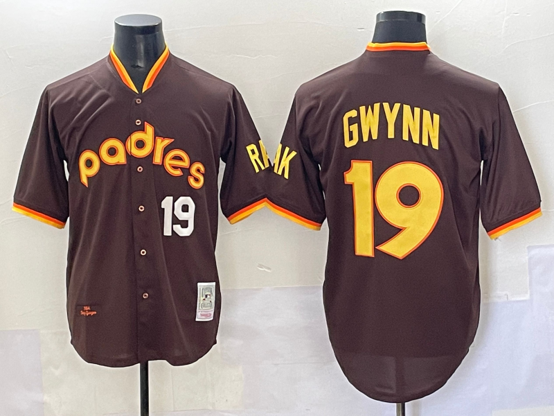 Men San Diego Padres #19 Gwynn brown Nike 2025 MLB Jersey 043->toronto blue jays->MLB Jersey